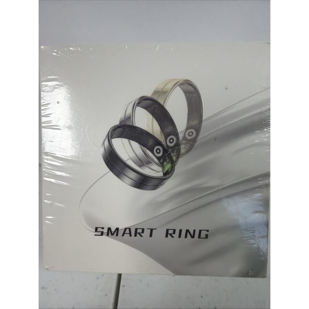 Smart Fitness Ring HR SpO2 Sleep Steps IP68 iOS Android No App Fee Silver 9